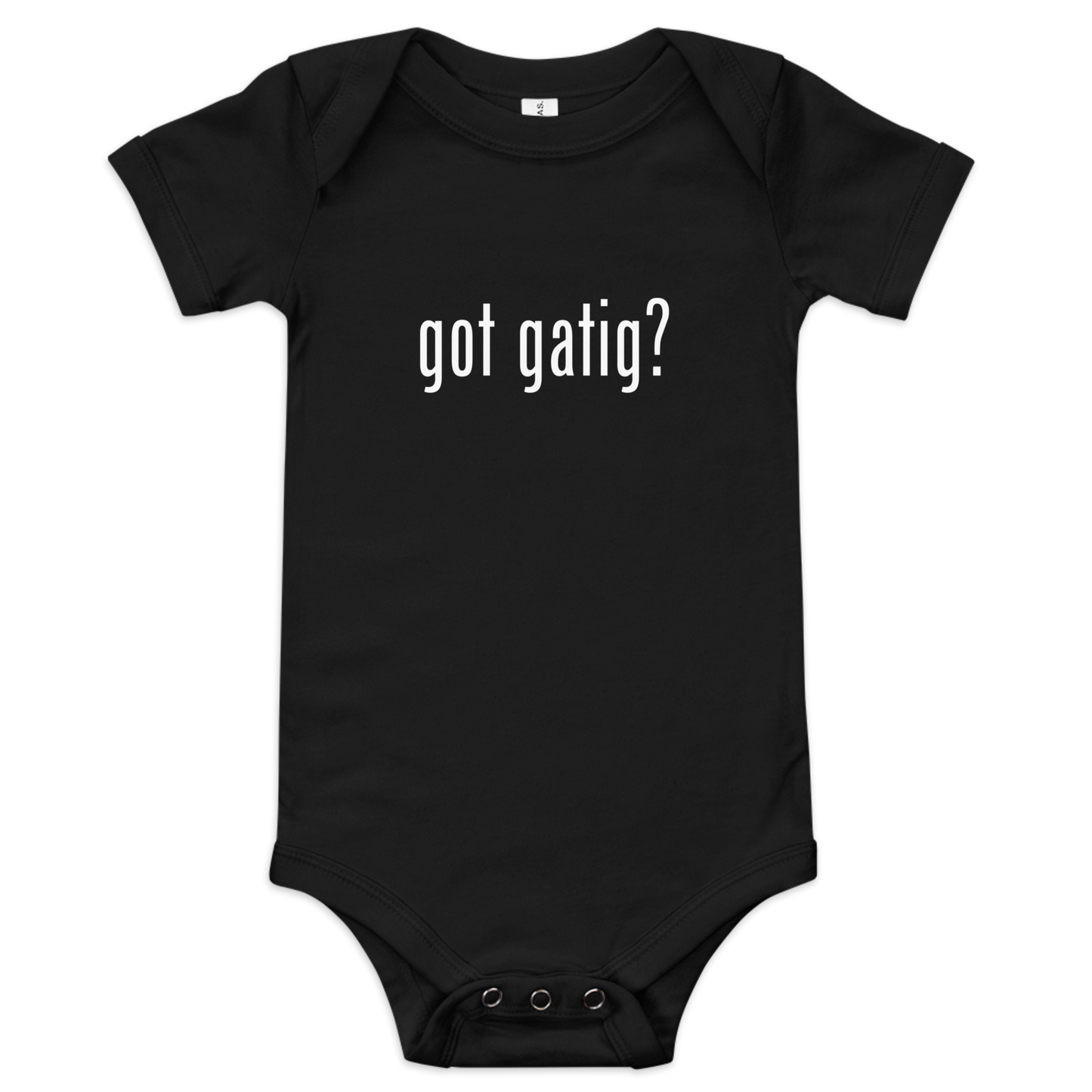 Armenian baby onesie depicitng the saying "got milk" or "got gatig"