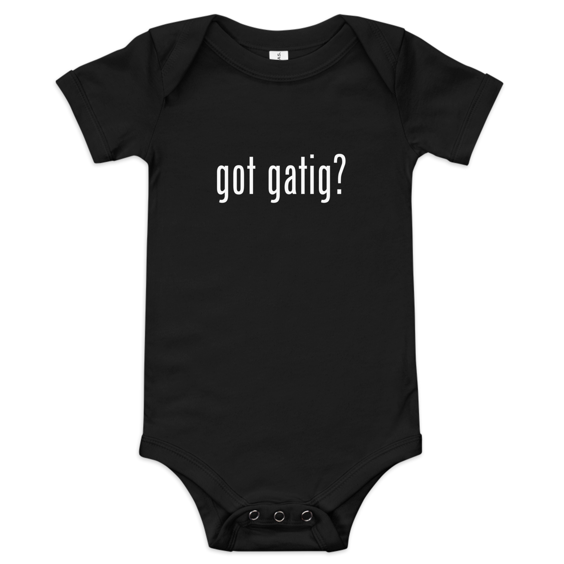 Armenian baby onesie depicitng the saying "got milk" or "got gatig"