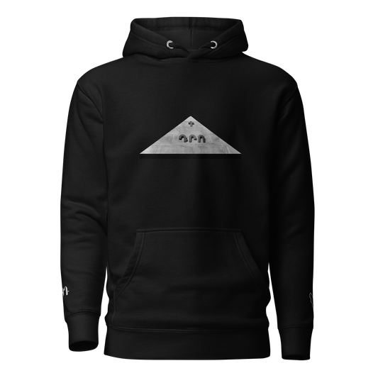 Sweatshirt depicting the two burial sites and gravestones of General Dro, also known as Drastamat Kanayan