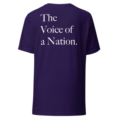 Retro Harout Pamboukjian purple shirt depicting his concert at Hrazdan Stadium in 1989